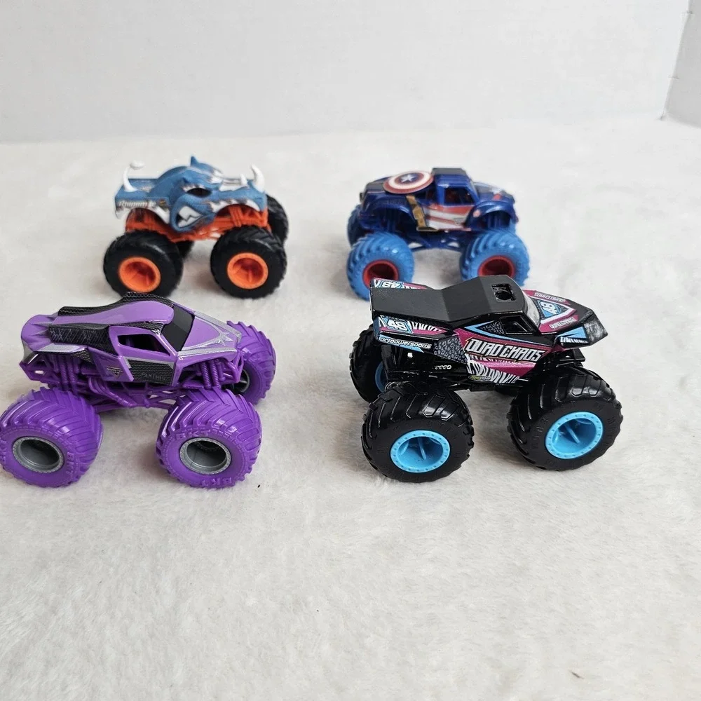 Lot of 4 Monster Jams Truck Toys, 1:64 Scale
